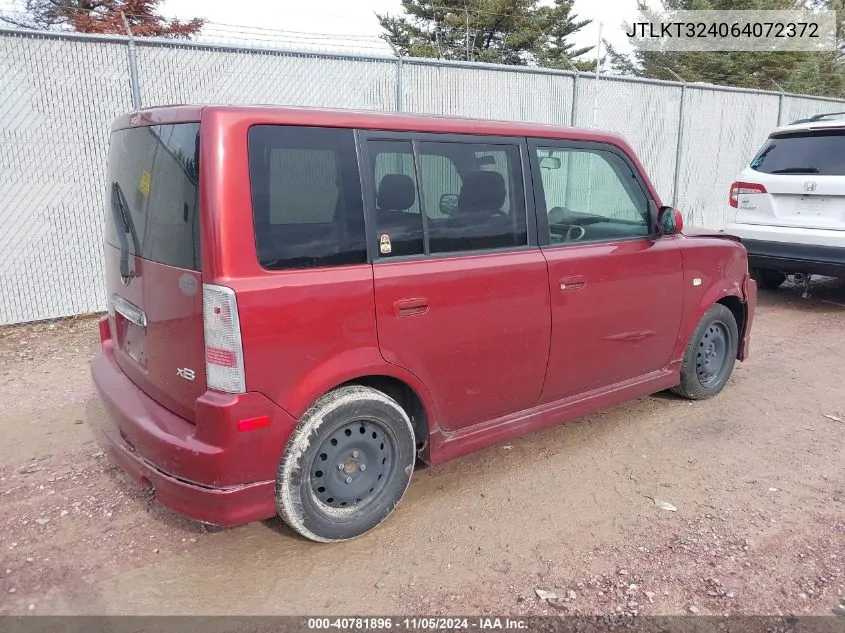 2006 Scion Xb VIN: JTLKT324064072372 Lot: 40781896