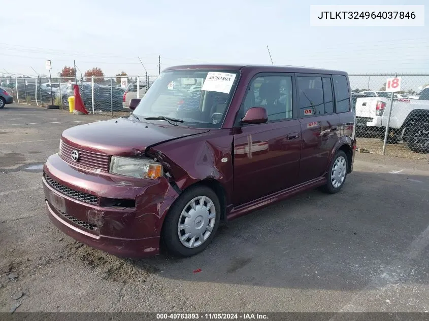 2006 Scion Xb VIN: JTLKT324964037846 Lot: 40783893