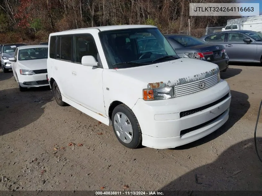 JTLKT324264116663 2006 Scion Xb