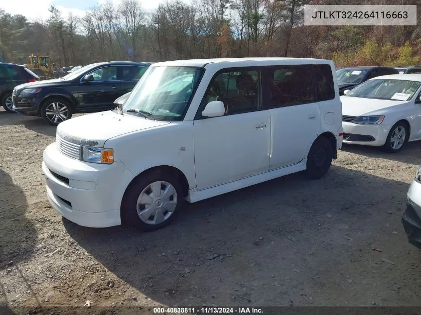 JTLKT324264116663 2006 Scion Xb