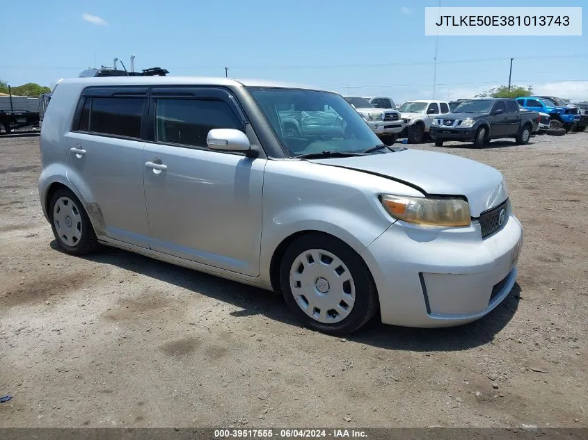 2008 Scion Xb VIN: JTLKE50E381013743 Lot: 39517555