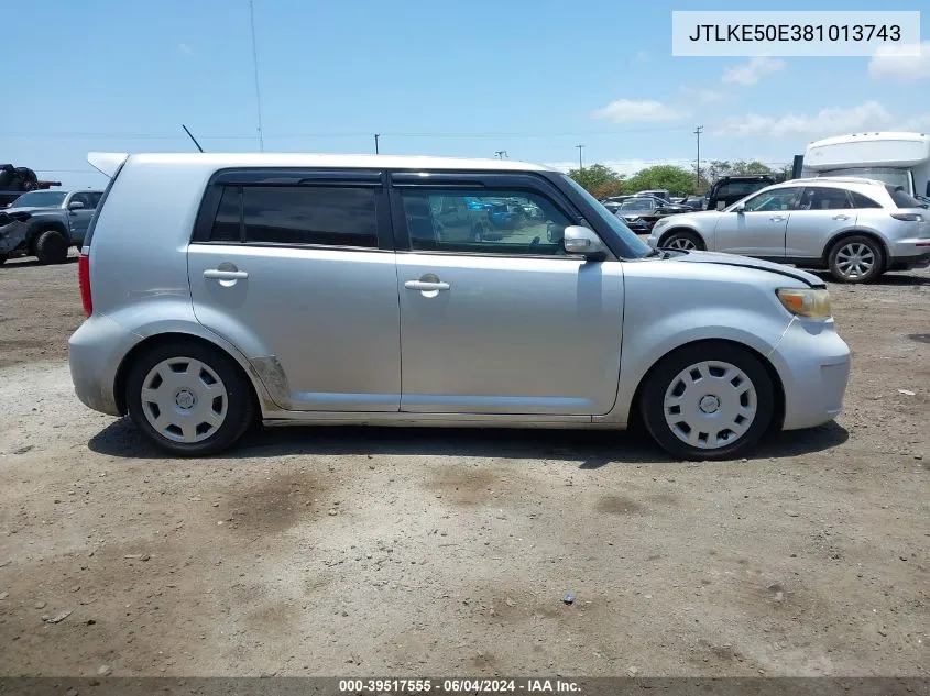 2008 Scion Xb VIN: JTLKE50E381013743 Lot: 39517555