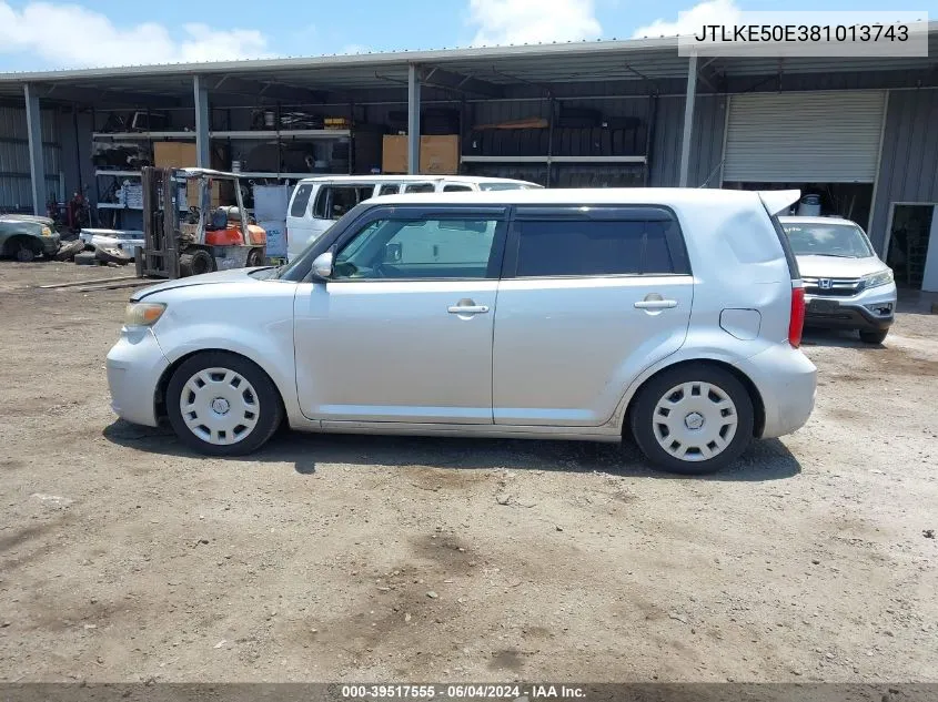 2008 Scion Xb VIN: JTLKE50E381013743 Lot: 39517555