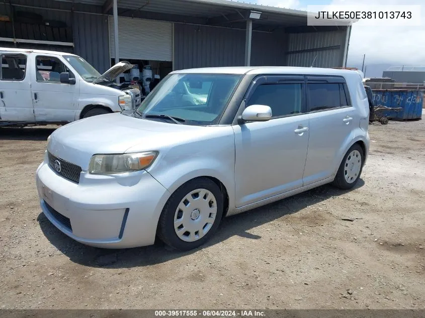 2008 Scion Xb VIN: JTLKE50E381013743 Lot: 39517555