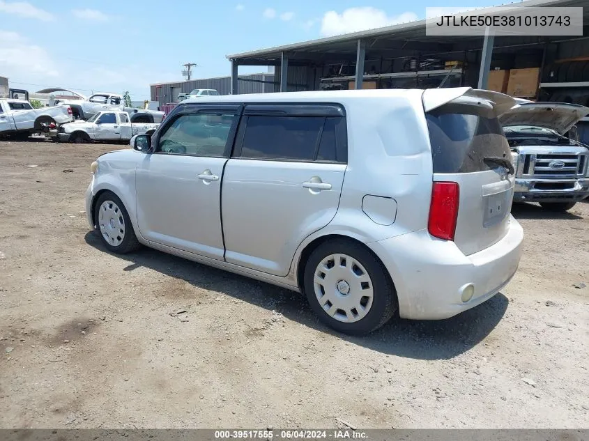 2008 Scion Xb VIN: JTLKE50E381013743 Lot: 39517555