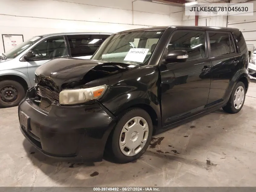 2008 Scion Xb VIN: JTLKE50E781045630 Lot: 39749492