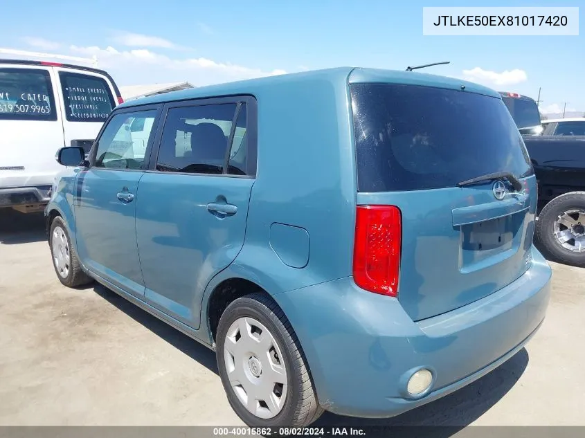 2008 Scion Xb VIN: JTLKE50EX81017420 Lot: 40015862