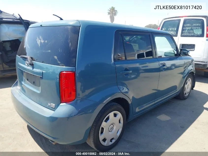 2008 Scion Xb VIN: JTLKE50EX81017420 Lot: 40015862