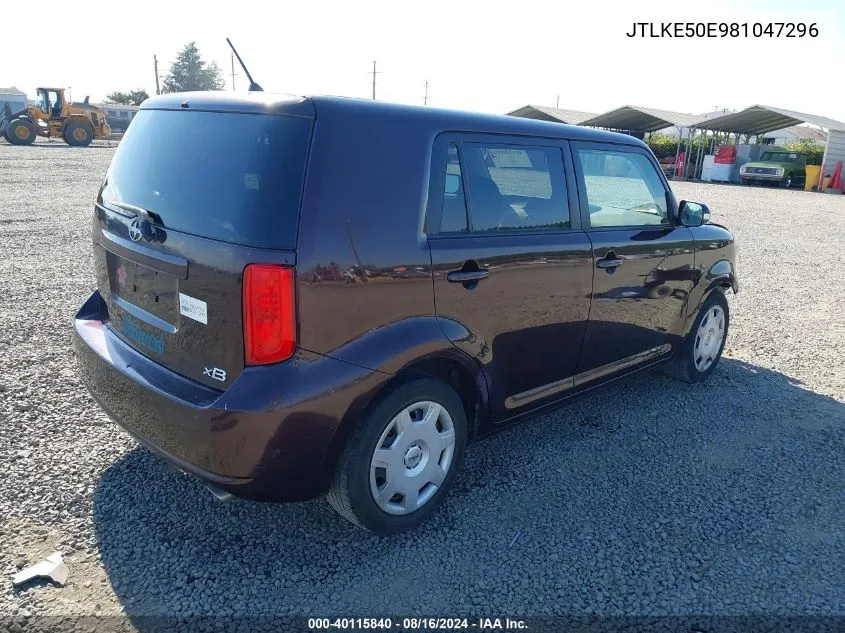 2008 Scion Xb VIN: JTLKE50E981047296 Lot: 40115840