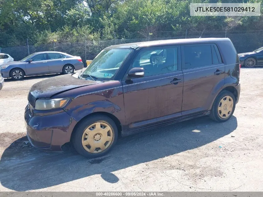 2008 Scion Xb VIN: JTLKE50E581029412 Lot: 40286600