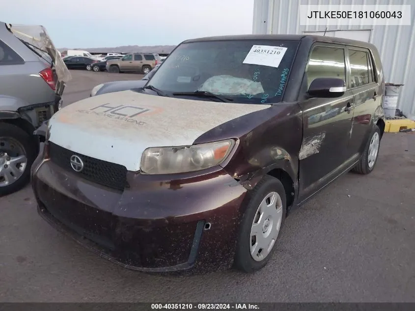 2008 Scion Xb VIN: JTLKE50E181060043 Lot: 40351210