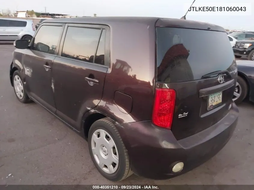 2008 Scion Xb VIN: JTLKE50E181060043 Lot: 40351210