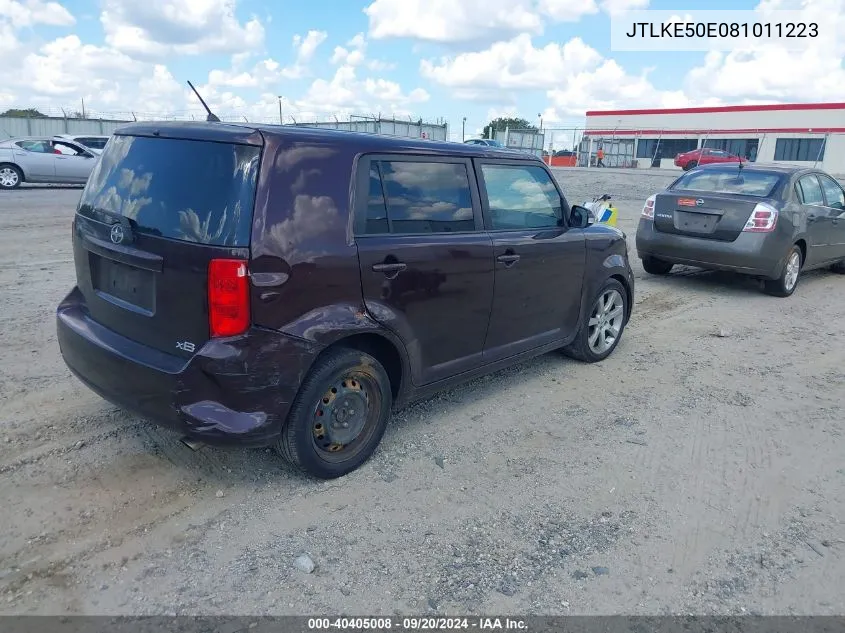 2008 Scion Xb VIN: JTLKE50E081011223 Lot: 40405008