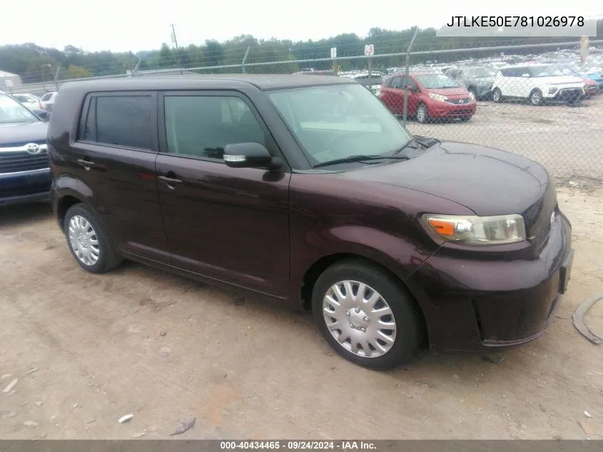 2008 Scion Xb VIN: JTLKE50E781026978 Lot: 40434465