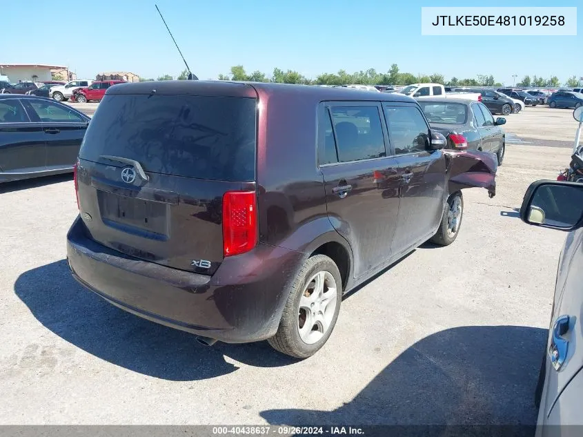 2008 Scion Xb Xb VIN: JTLKE50E481019258 Lot: 40438637