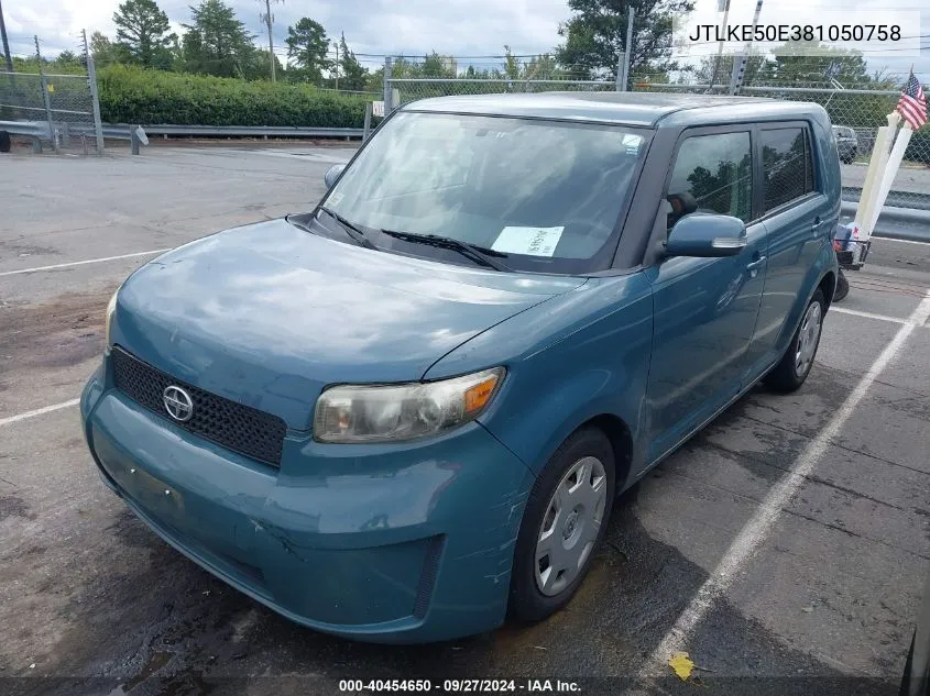 2008 Scion Xb VIN: JTLKE50E381050758 Lot: 40454650