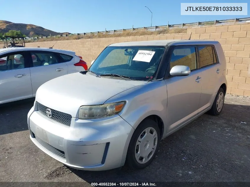 2008 Scion Xb VIN: JTLKE50E781033333 Lot: 40552384