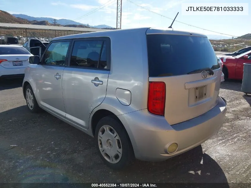 2008 Scion Xb VIN: JTLKE50E781033333 Lot: 40552384