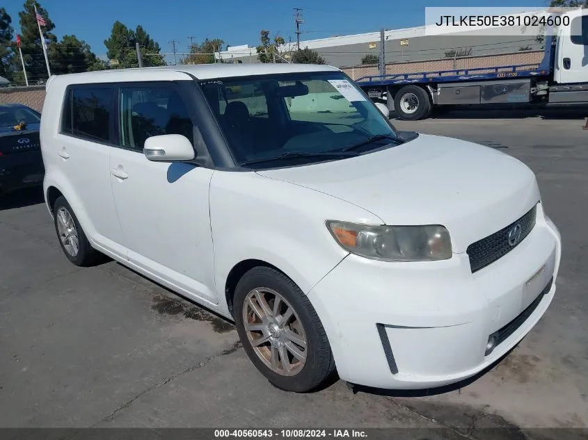 2008 Scion Xb VIN: JTLKE50E381024600 Lot: 40560543