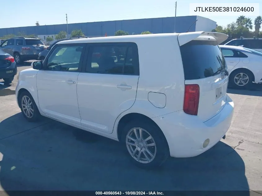 2008 Scion Xb VIN: JTLKE50E381024600 Lot: 40560543