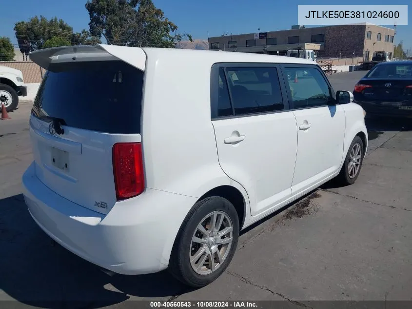 2008 Scion Xb VIN: JTLKE50E381024600 Lot: 40560543