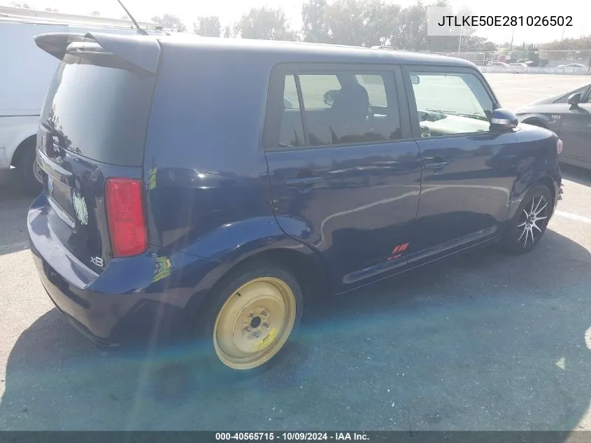 2008 Scion Xb VIN: JTLKE50E281026502 Lot: 40565715