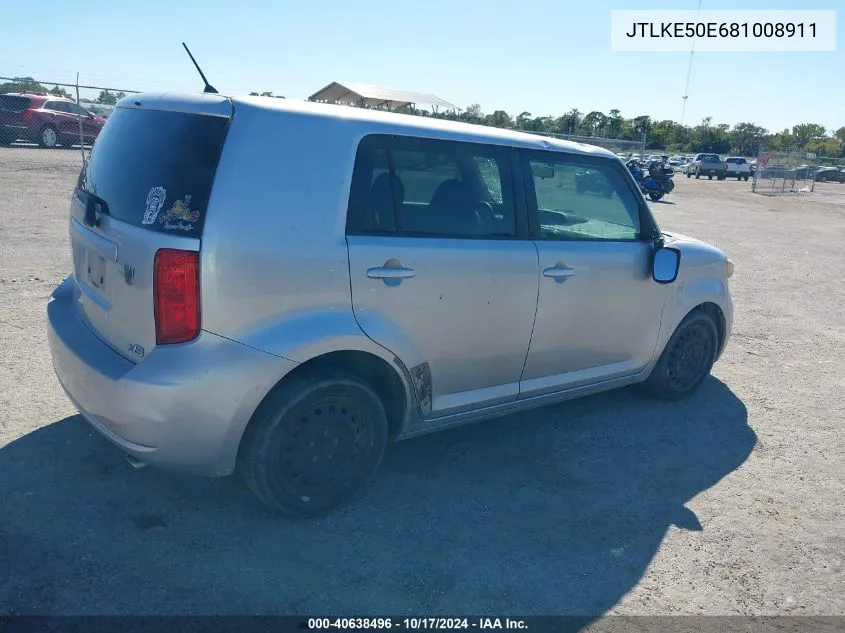 2008 Scion Xb VIN: JTLKE50E681008911 Lot: 40638496