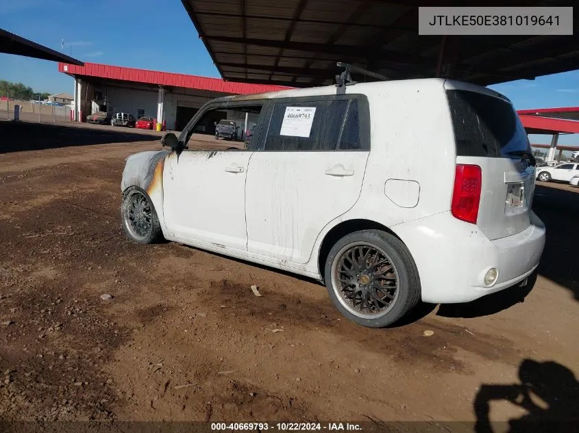 2008 Scion Xb VIN: JTLKE50E381019641 Lot: 40669793