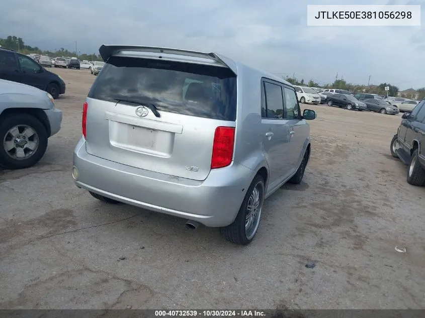 2008 Scion Xb VIN: JTLKE50E381056298 Lot: 40732539