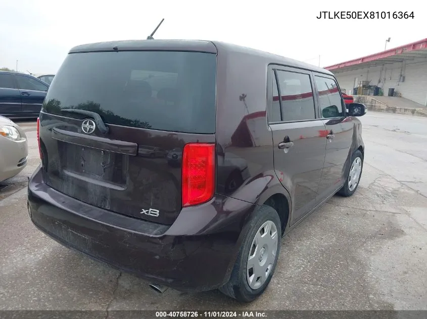 2008 Scion Xb VIN: JTLKE50EX81016364 Lot: 40758726