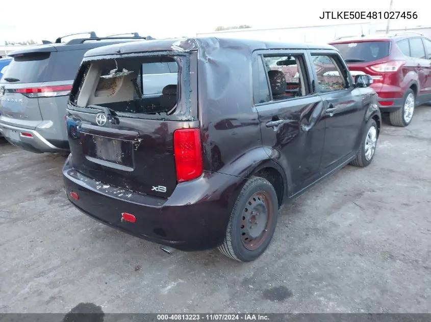 2008 Scion Xb VIN: JTLKE50E481027456 Lot: 40813223