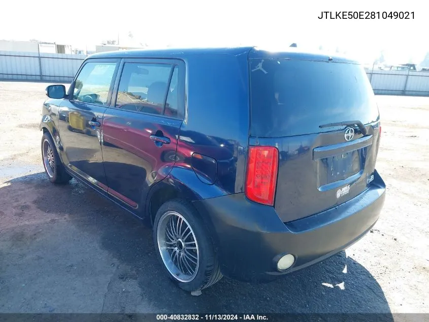 2008 Scion Xb VIN: JTLKE50E281049021 Lot: 40832832