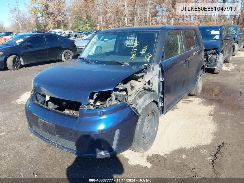 2008 Scion Xb VIN: JTLKE50E881047919 Lot: 40837777