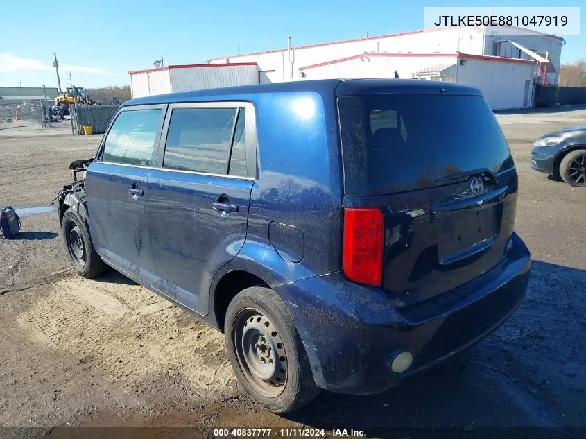 2008 Scion Xb VIN: JTLKE50E881047919 Lot: 40837777