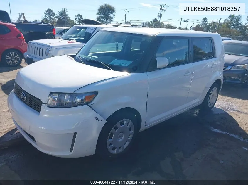 2008 Scion Xb VIN: JTLKE50E881018257 Lot: 40841722