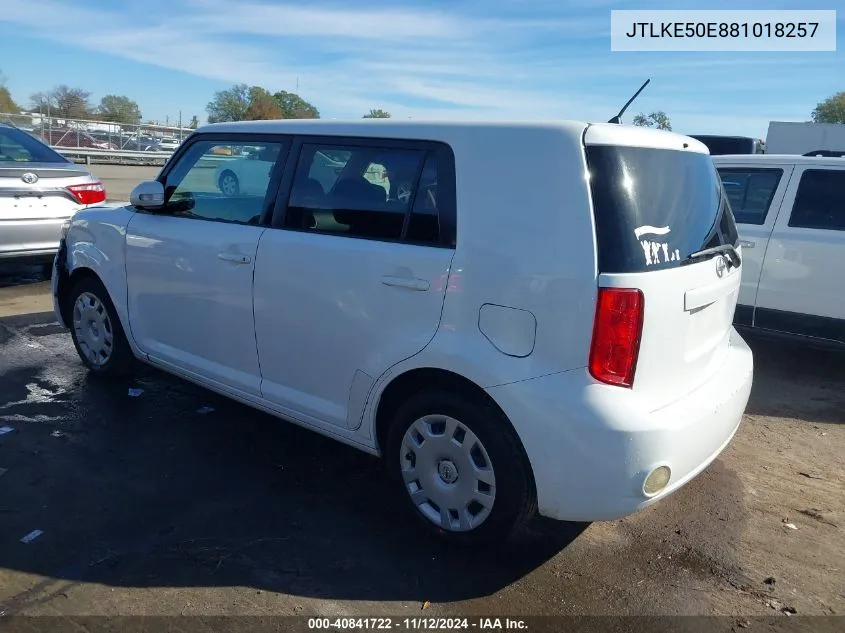 2008 Scion Xb VIN: JTLKE50E881018257 Lot: 40841722