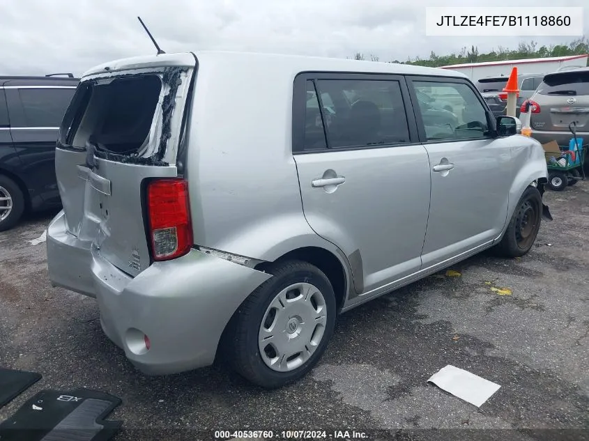 2011 Scion Xb Base (Retail Orders Only) (A4) VIN: JTLZE4FE7B1118860 Lot: 40536760