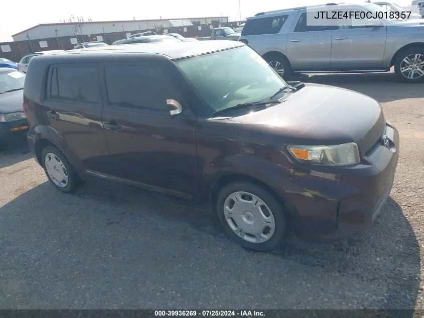 2012 Scion Xb VIN: JTLZE4FE0CJ018357 Lot: 39936269