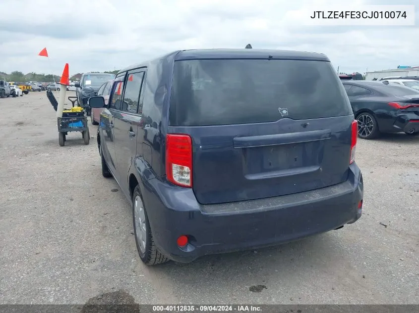 2012 Scion Xb VIN: JTLZE4FE3CJ010074 Lot: 40112835