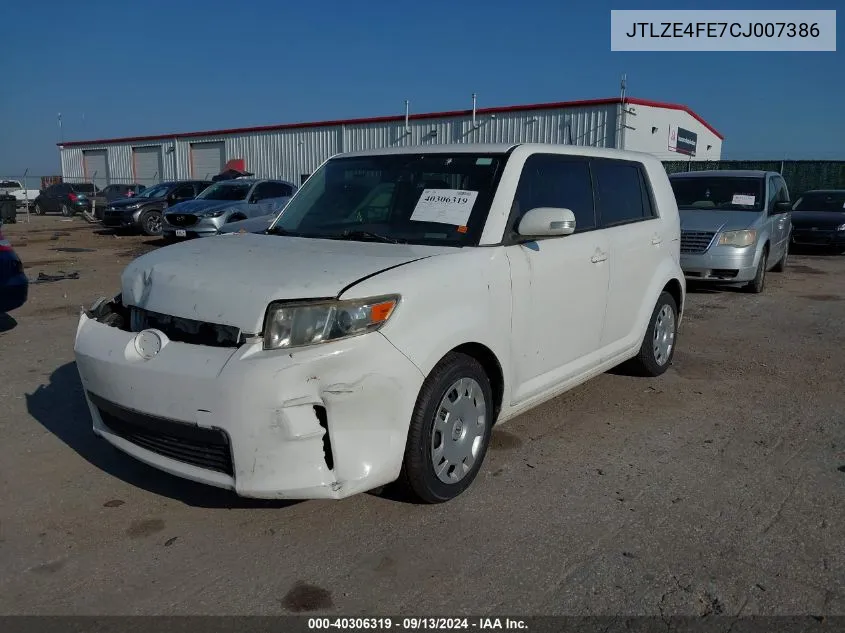 JTLZE4FE7CJ007386 2012 Scion Xb