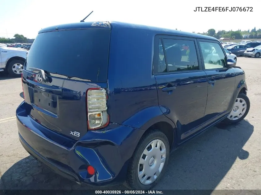 2015 Scion Xb VIN: JTLZE4FE6FJ076672 Lot: 40035926