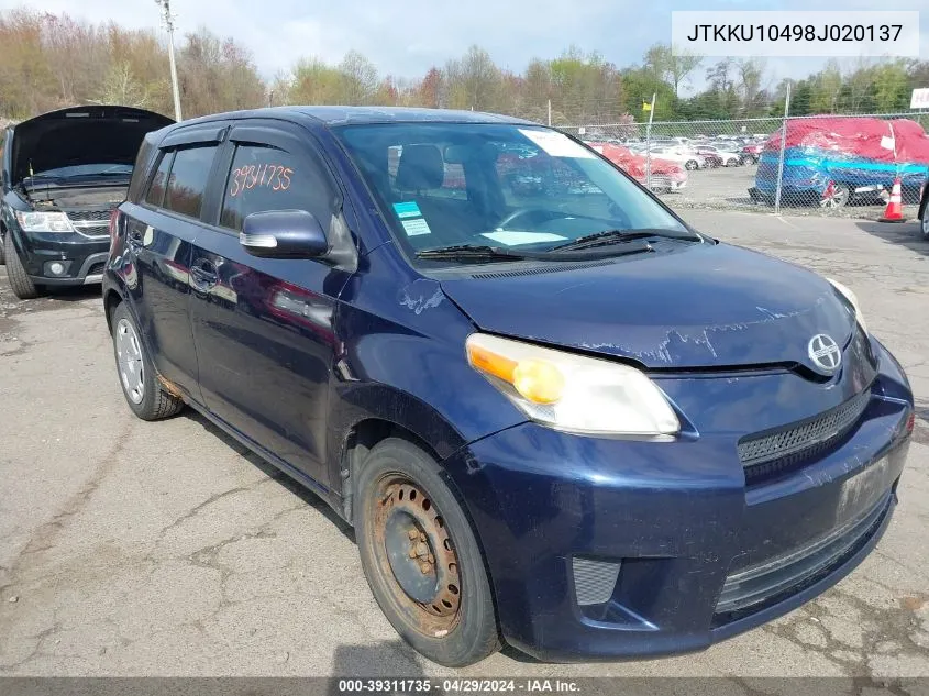 JTKKU10498J020137 2008 Scion Xd