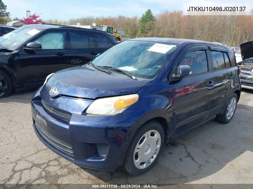 JTKKU10498J020137 2008 Scion Xd