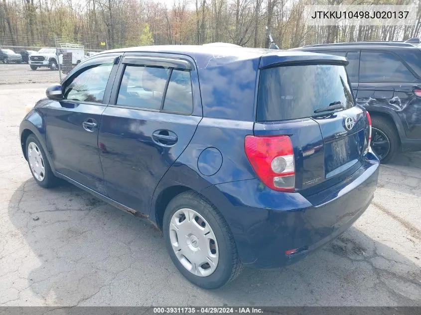 JTKKU10498J020137 2008 Scion Xd