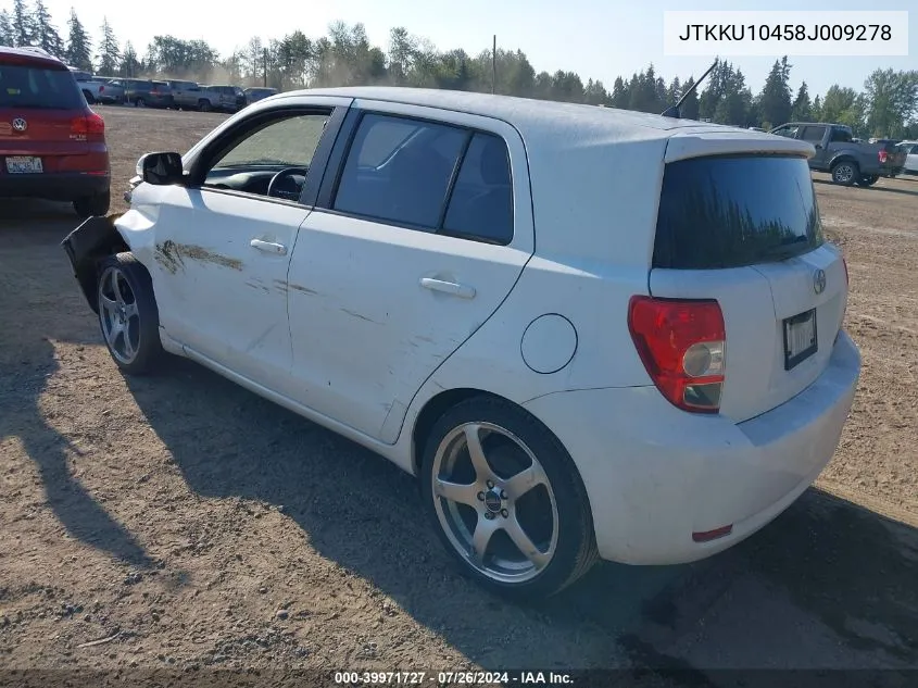 2008 Scion Xd VIN: JTKKU10458J009278 Lot: 39971727