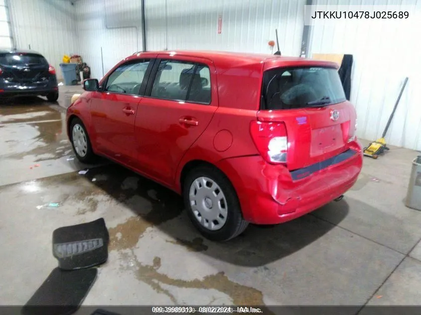 2008 Scion Xd VIN: JTKKU10478J025689 Lot: 39989313