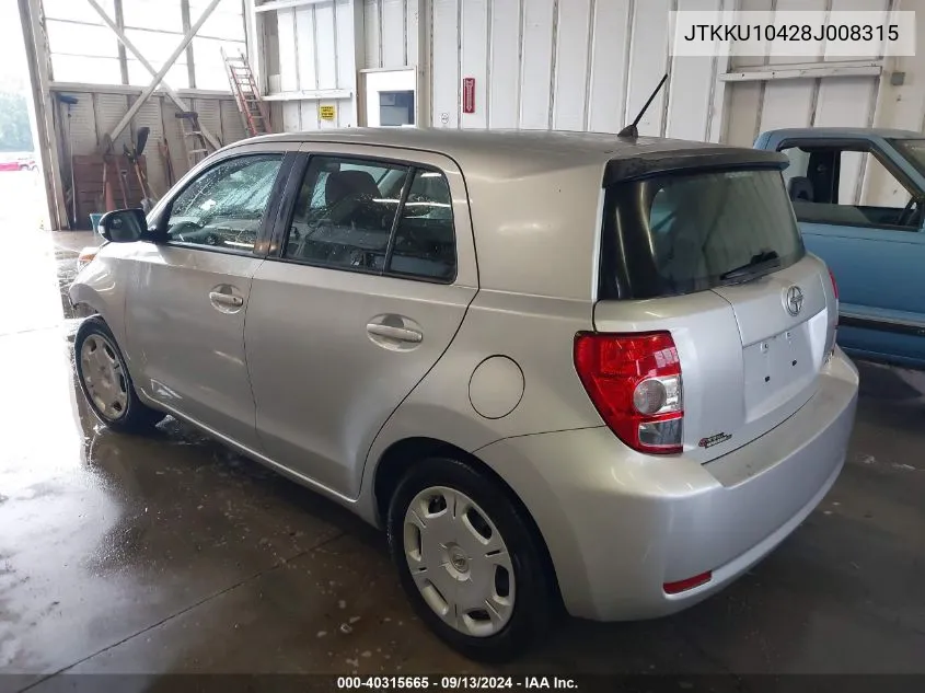 2008 Scion Xd VIN: JTKKU10428J008315 Lot: 40315665