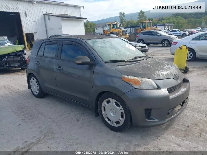 2008 Scion Xd VIN: JTKKU10408J021449 Lot: 40382078