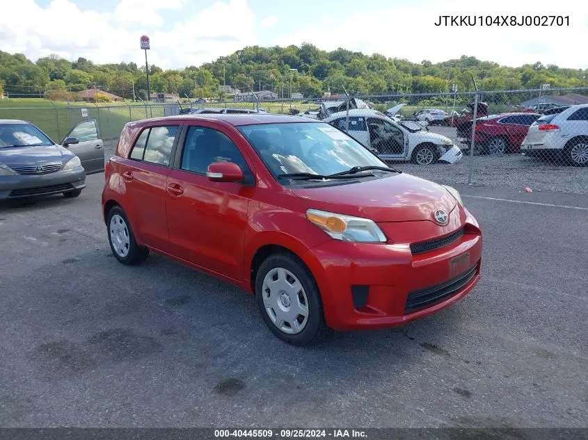 2008 Scion Xd VIN: JTKKU104X8J002701 Lot: 40445509