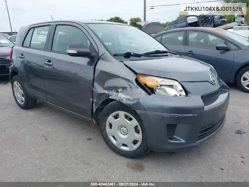 2008 Scion Xd VIN: JTKKU104X8J001578 Lot: 40462461